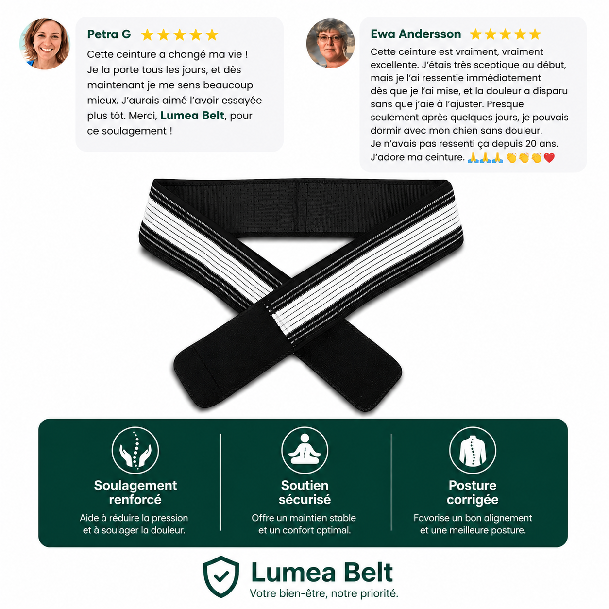 Lumea Belt - soutien pour la sciatique et les douleurs lombaires