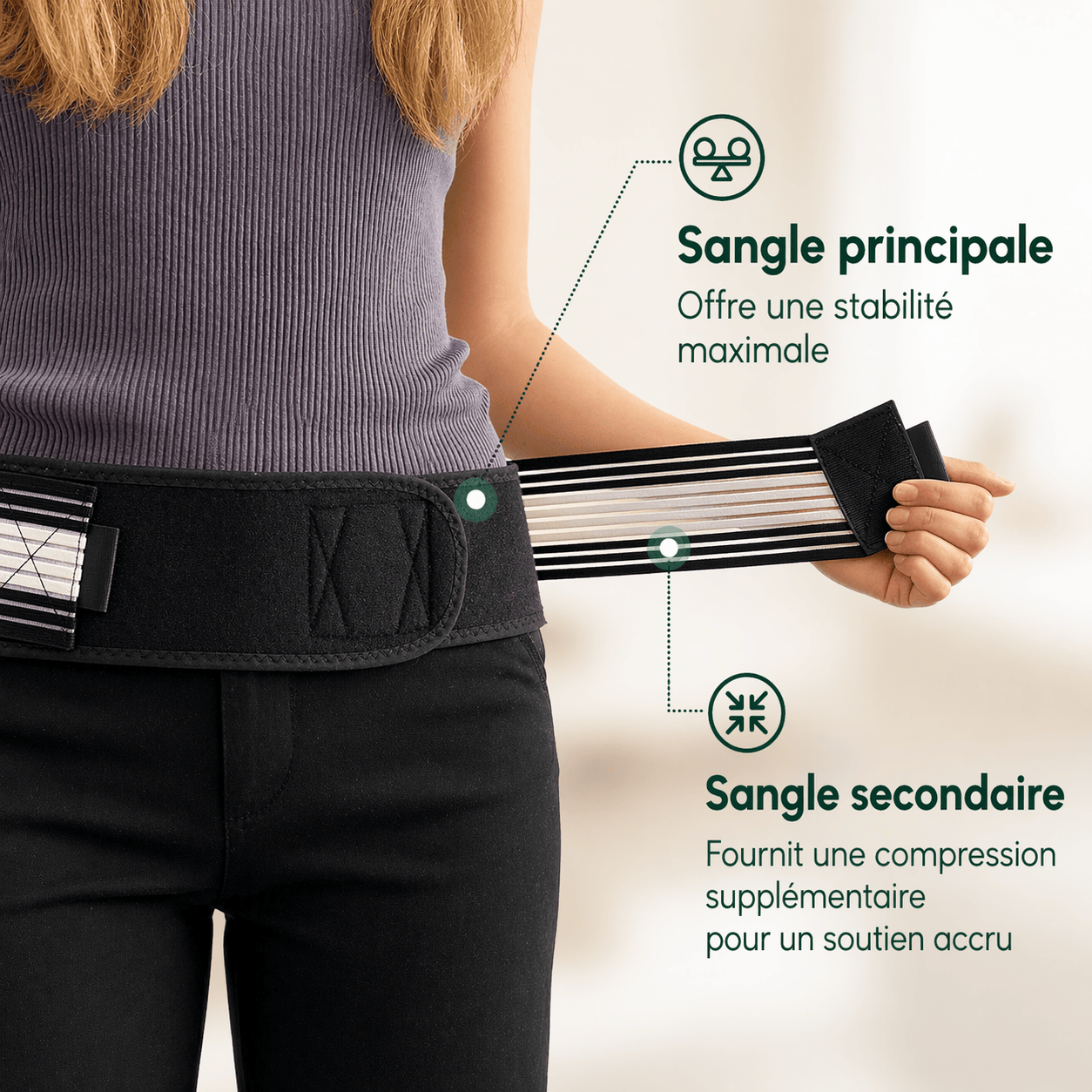 Lumea Belt - soutien pour la sciatique et les douleurs lombaires